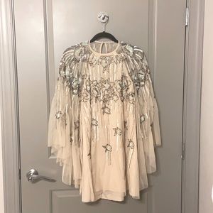 ASOS sequined cape dress